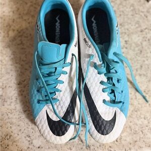 Nike Hypervenom Soccer Cleats ⚽💙 Women’s 8 | Chlorine Blue & White | Game Ready